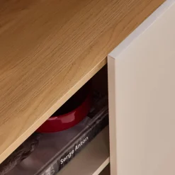 Estantería, biblioteca de metal y decoración de madera de 6 niveles