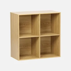 Estantería, biblioteca, módulo de almacenamiento, 4 compartimentos