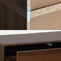 Estantería, biblioteca modular con 3 cajones y 8 nichos