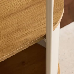 Estantería de biblioteca de metal curvado, 5 niveles