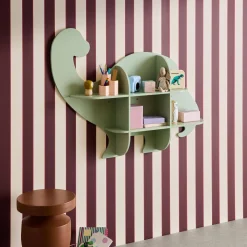 Estantería de pared dinosaurio con 5 espacios de almacenamiento