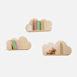 Estantería de pared nube para dormitorio infantil, set de 3