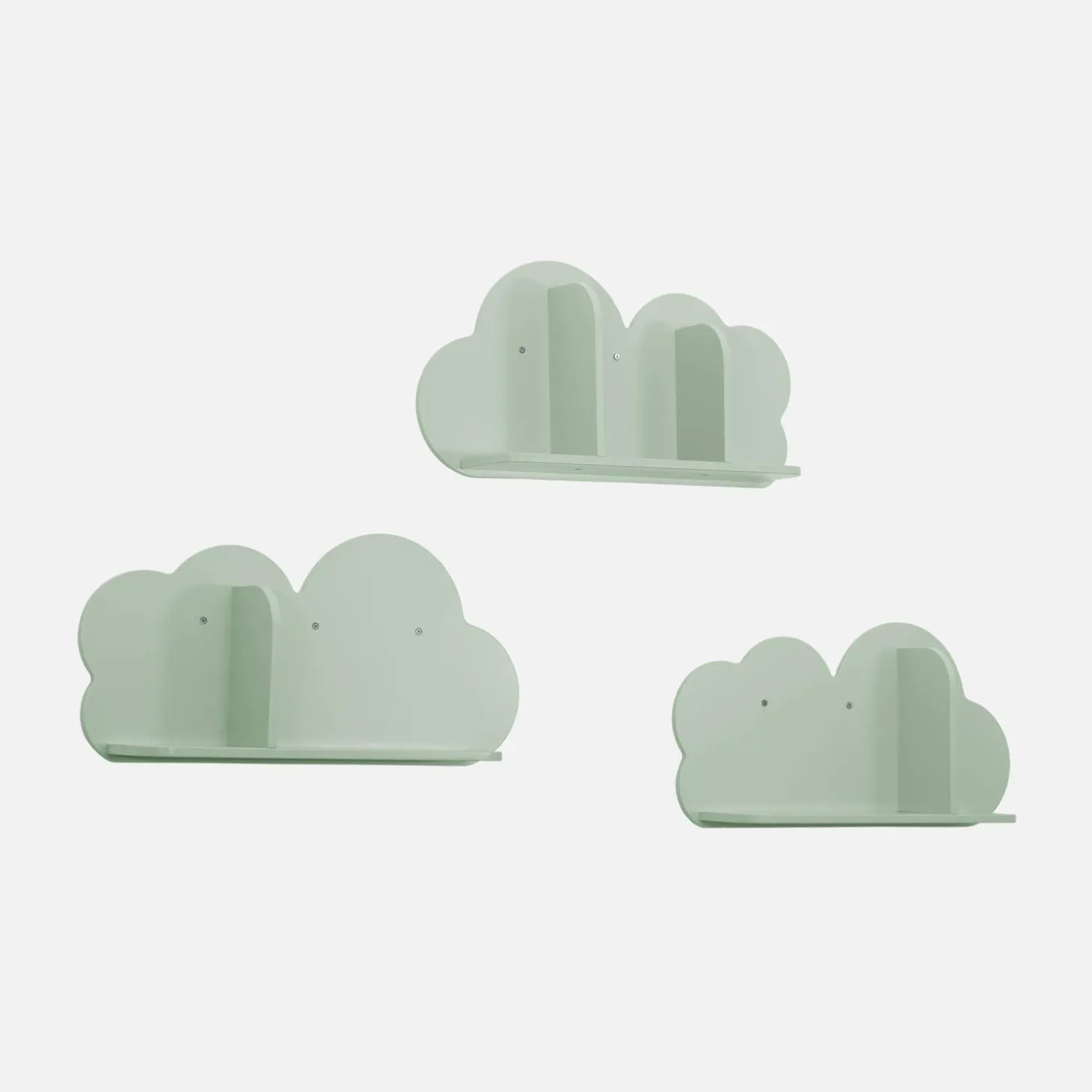 Estantería de pared nube para dormitorio infantil, set de 3
