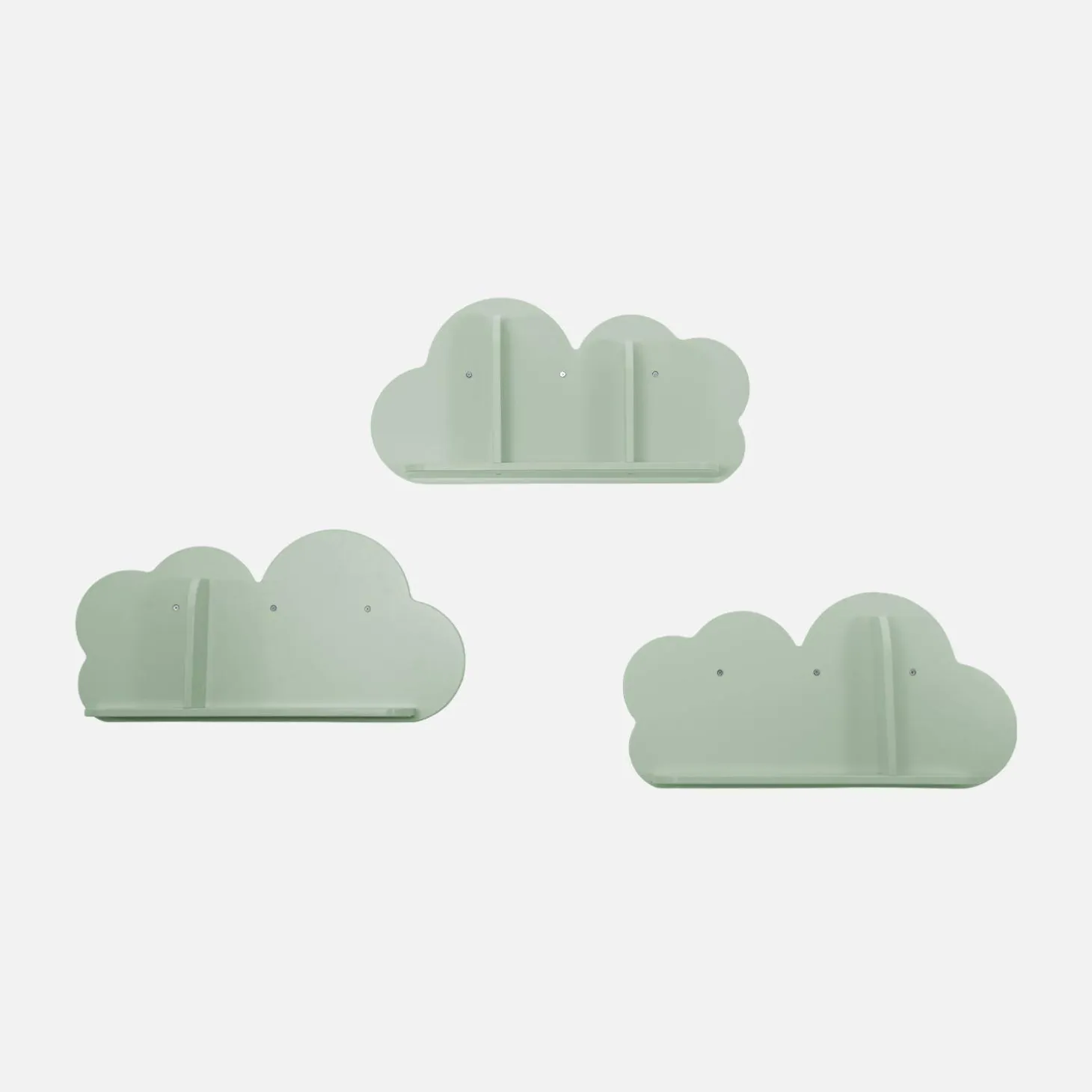 Estantería de pared nube para dormitorio infantil, set de 3