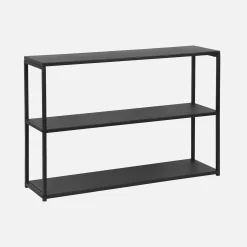 Estantería industrial baja de metal de 3 niveles, 120cm