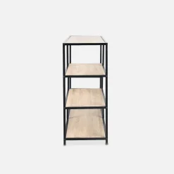 Estantería industrial de metal y efecto madera, 5 niveles
