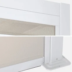 Estor lateral enrollable de aluminio y textileno para pérgola bioclimática, 3m