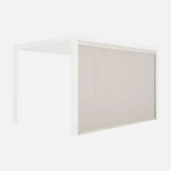 Estor lateral enrollable de aluminio y textileno para pérgola bioclimática, 4m