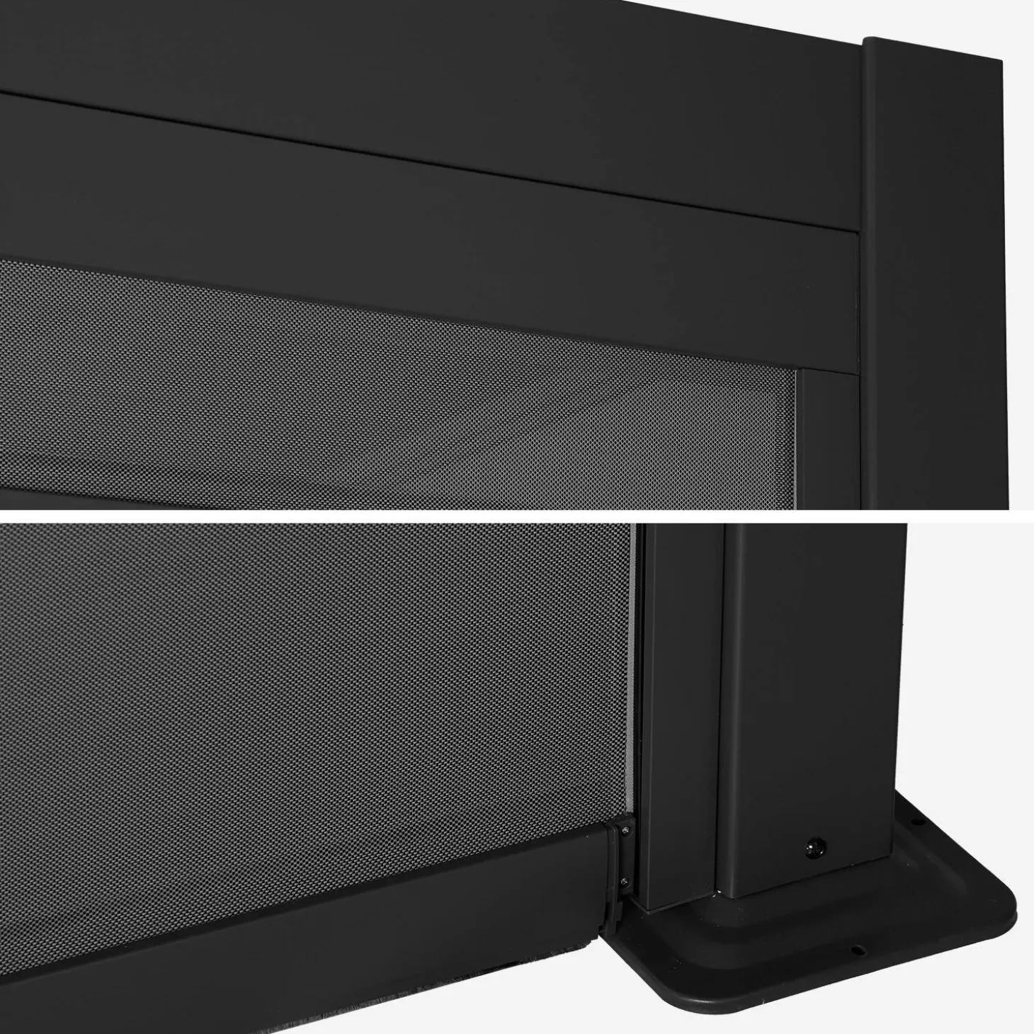Estor lateral enrollable de aluminio y textileno para pérgola bioclimática, 4m