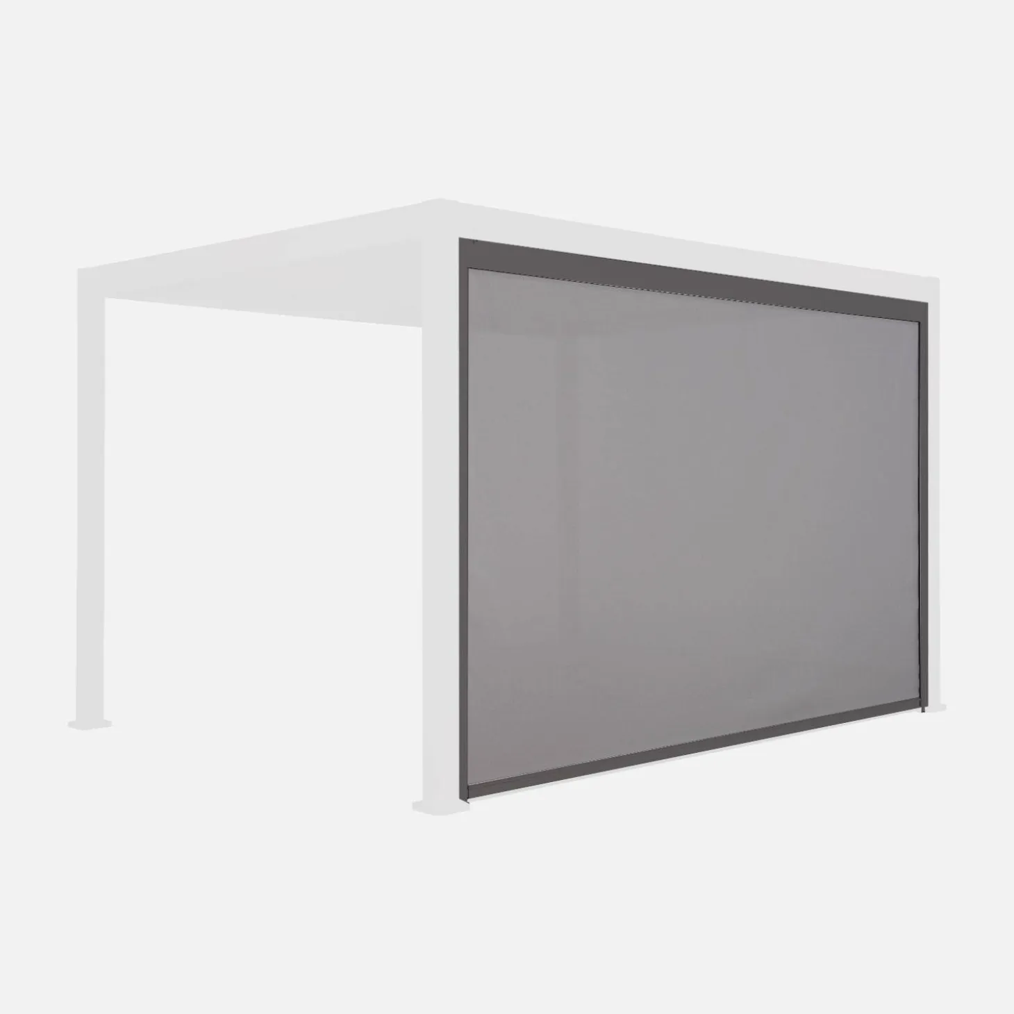 Estor lateral enrollable para pérgola bioclimática, 4m