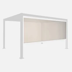 Estor lateral enrollable de aluminio y textileno para pérgola bioclimática, 4m