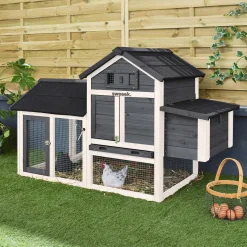 Gallinero de madera con corral para 3 gallinas