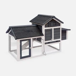 Gallinero de madera con corral para 3 gallinas