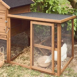 Gallinero de madera con corral para 4 gallinas
