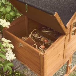 Gallinero de madera con corral para 4 gallinas
