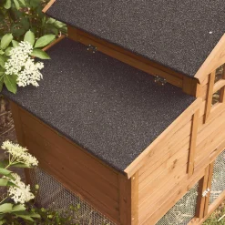 Gallinero de madera con corral para 4 gallinas