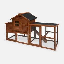 Gallinero de madera con corral para 4 gallinas