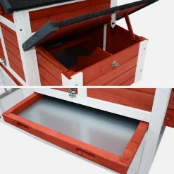 Gallinero de madera con corral para 3 gallinas
