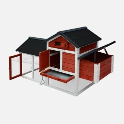 Gallinero de madera con corral para 3 gallinas