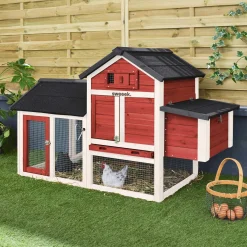 Gallinero de madera con corral para 3 gallinas
