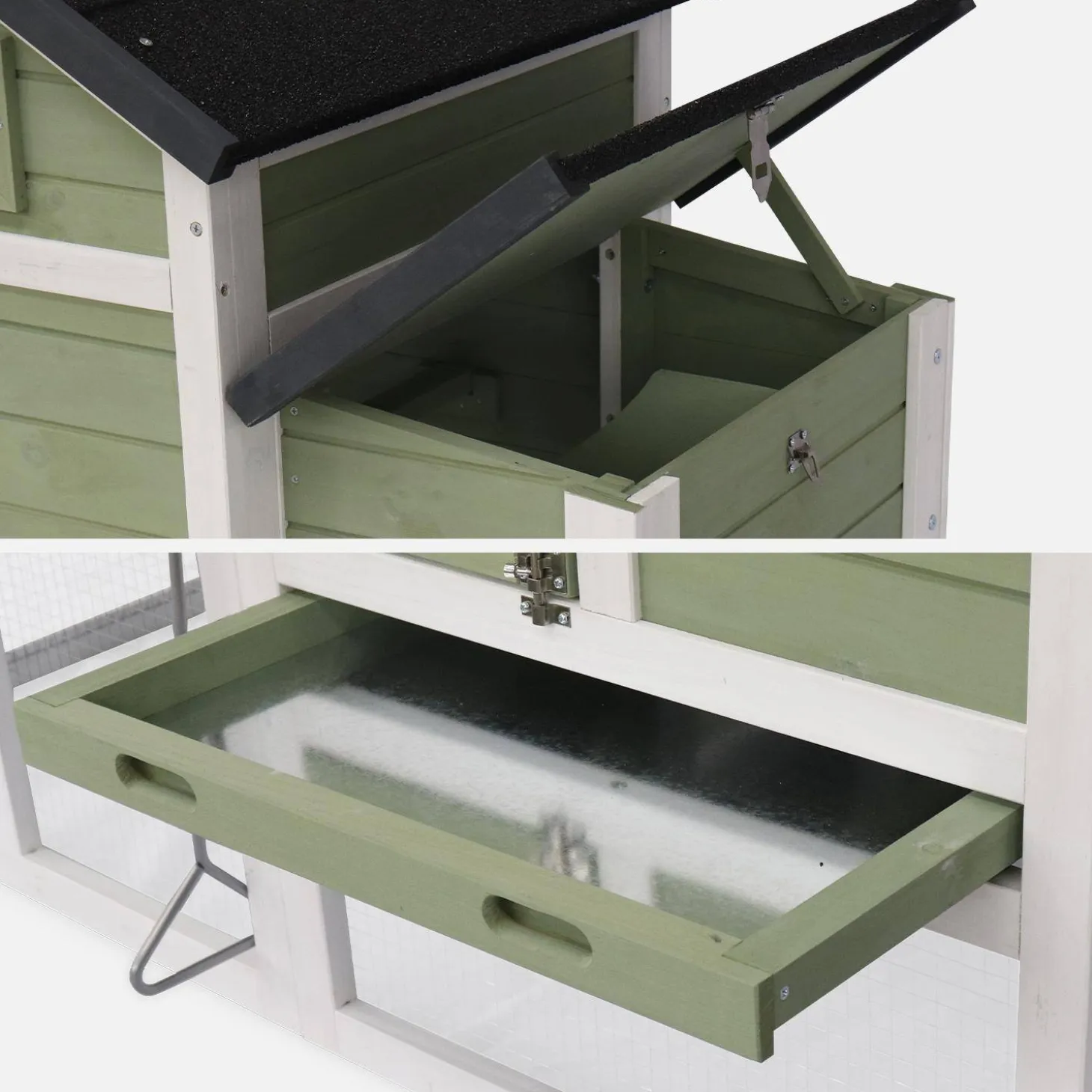 Gallinero de madera con corral para 3 gallinas
