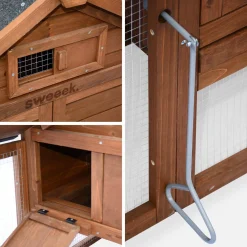 Gallinero de madera con corral para 3 gallinas