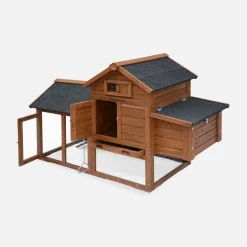 Gallinero de madera con corral para 3 gallinas