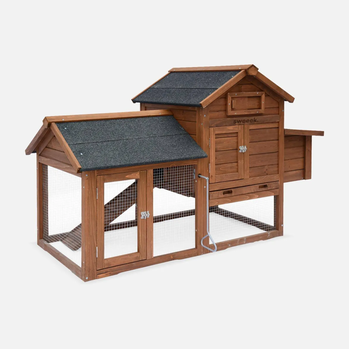Gallinero de madera con corral para 3 gallinas