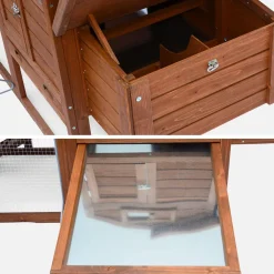 Gallinero de madera con corral para 3 gallinas