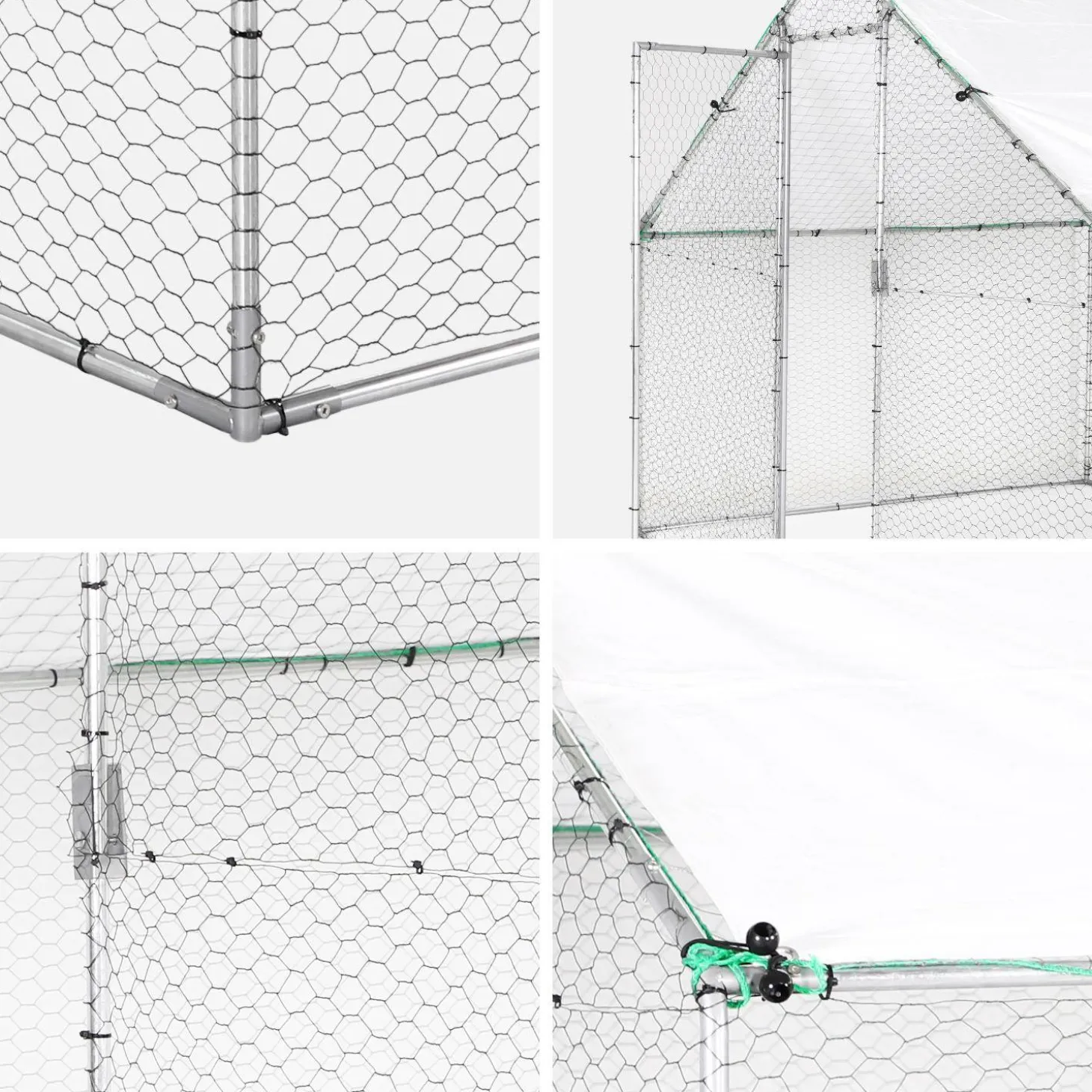 Gallinero y aviario de acero galvanizado