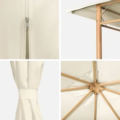 Gazebo de jardín con cortinas 3x3m