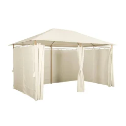 Gazebo de jardín 3x4m con cortinas
