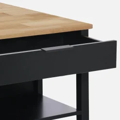 Isla de cocina con 5 estantes, 1 puerta, y 1 cajón