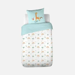Juego de cama de algodón reversible estampado sabana/arcoíris, 140cm