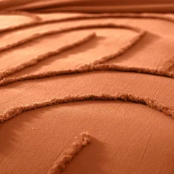 Juego de funda nórdica de algodón de 2 plazas, terracota