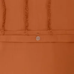 Juego de funda nórdica de algodón de 2 plazas, terracota