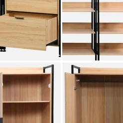 Kit de vestidor modular con 4 elementos