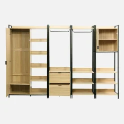 Kit de vestidor modular con 4 elementos