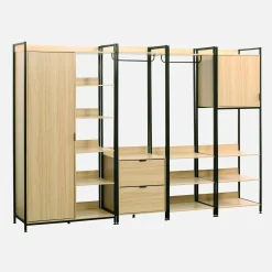 Kit de vestidor modular con 4 elementos