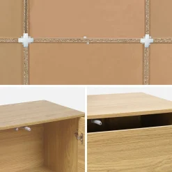 Kit estantería o biblioteca modular con 9 secciones