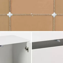 Kit estantería o biblioteca modular decorativa madera con 9 elementos