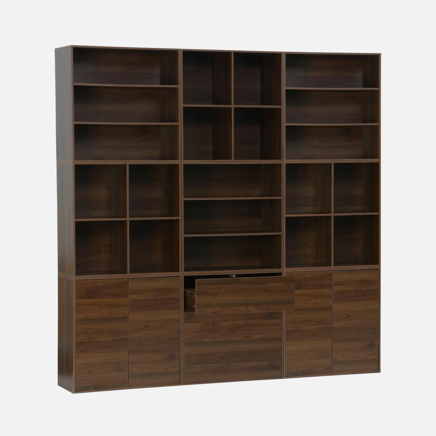 Kit estantería o biblioteca modular con 9 secciones