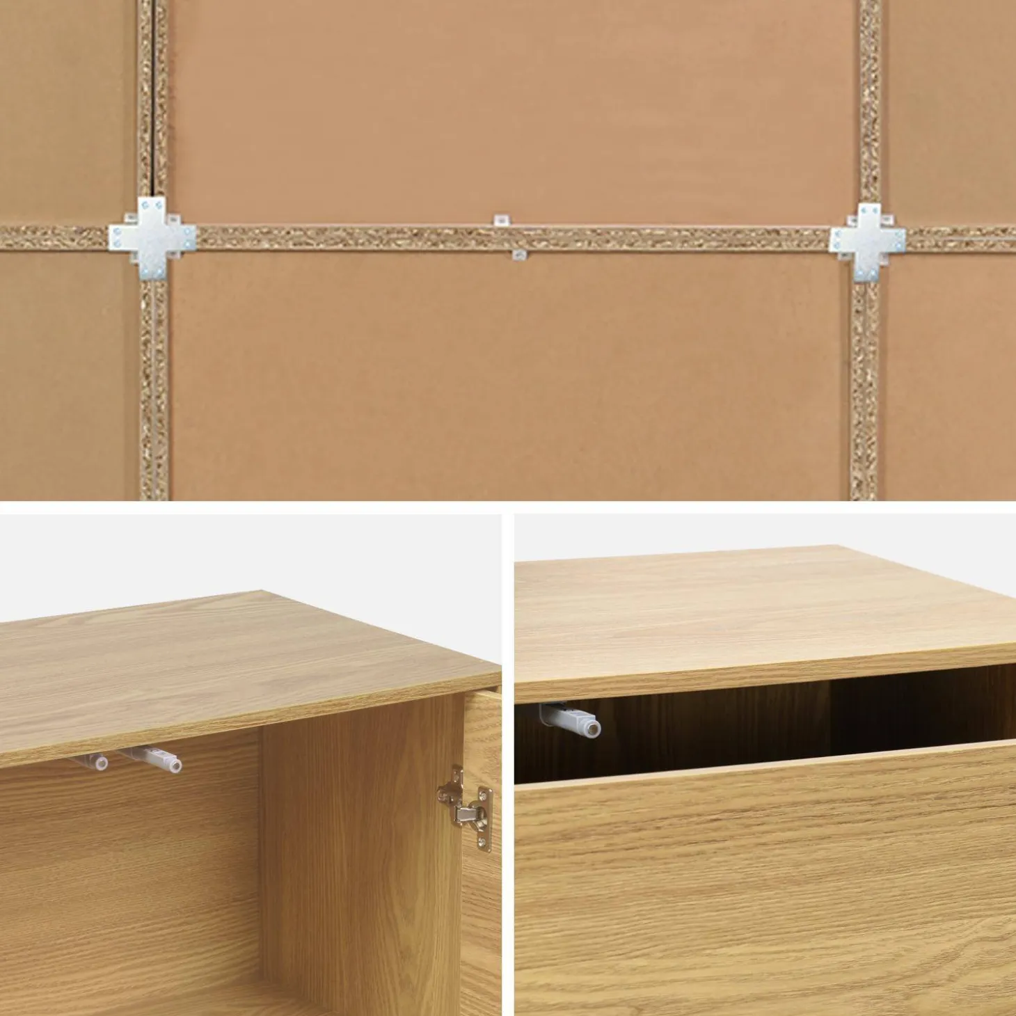 Kit estantería o biblioteca modular decorativa madera con 9 elementos
