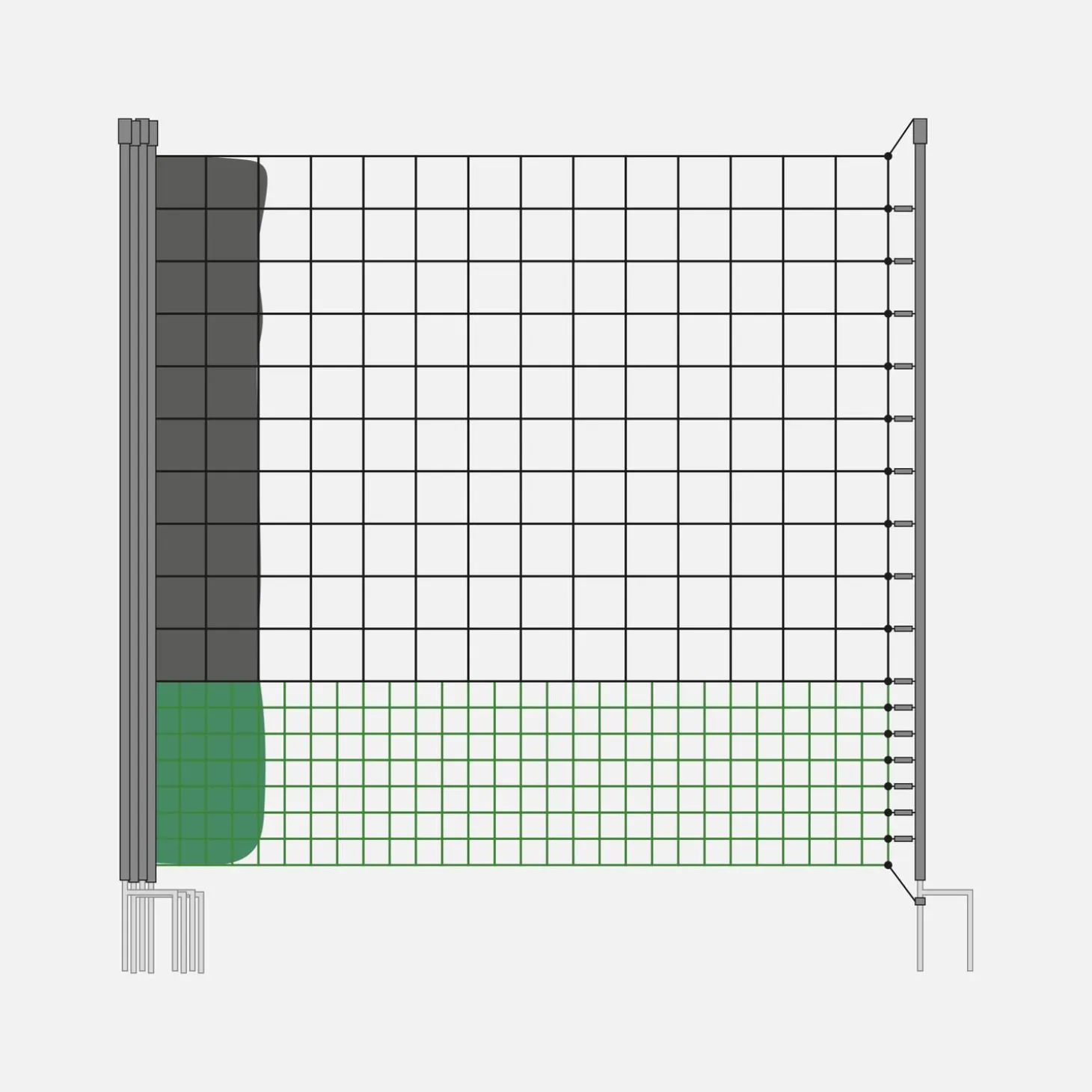Kit modular de cercado para gallinas
