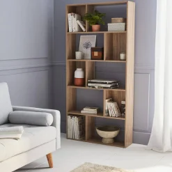 Librería con 5 baldas y 10 compartimentos