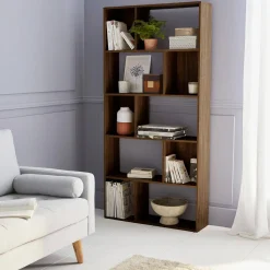 Librería con 5 baldas y 10 compartimentos
