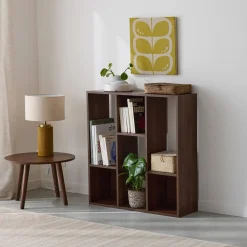 Librería de 3 estantes con 6 compartimentos