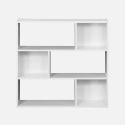 Librería de 3 estantes con 6 compartimentos