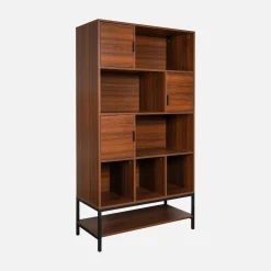 Librería de nogal, 9 compartimentos