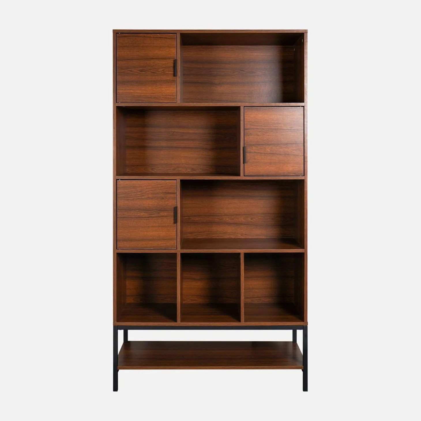 Librería de nogal, 9 compartimentos